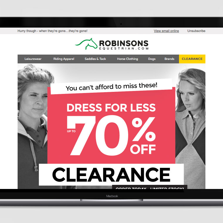 Robinsons Equestrian: Email Campaigns
